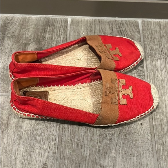 Tory Burch Red and Tan Espadrilles size 8 - Picture 3 of 7
